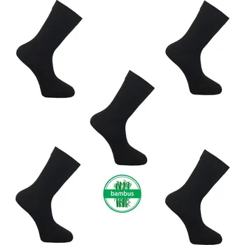 Pánské ponožky Pánské zdravotní ponožky s bambusovým vláknem černé - Pesail ( 5párů ) Velikost: 43-46