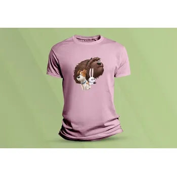 Chlapecké oblečení Dětské bavlněné tričko Tajný život mazlíčků. Růžová velikost 152