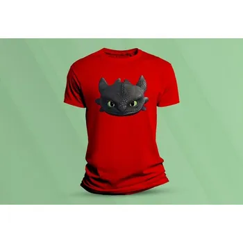 Chlapecké tričko Dětské bavlněné tričko Bezzubka. Červená velikost 140 (9-11 let)