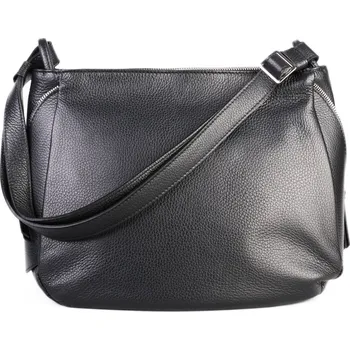 Kabelka ITALSKÉ Dámské italské kožené kabelky černé Melana