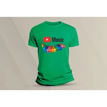 Chlapecké tričko Dětské bavlněné tričko Music. velikost 116 Zelená