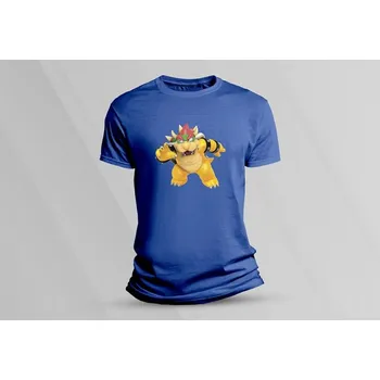 Chlapecké tričko Dětské bavlněné tričko Král Koopa. Královsky modrá velikost 116