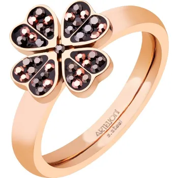 Prsten Prsten z ušlechtilé oceli s markazity - čtyřlístek - AR536-0484