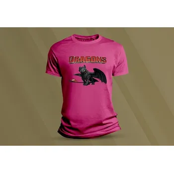 Chlapecké tričko Dětské bavlněné tričko Bezzubka 2. velikost 140 Fuchsia