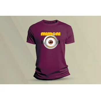 Dětské bavlněné tričko Mimoni 5. velikost 140 (9-11 let) Vínová