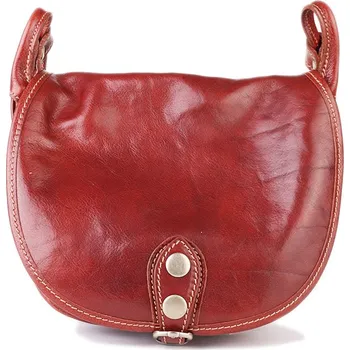 Kabelka ITALSKÉ Kožená kabelka crossbody Zeneca hnědá strědní