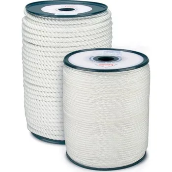 šňůra PA s duší 4mm BÍ pletená (200m)