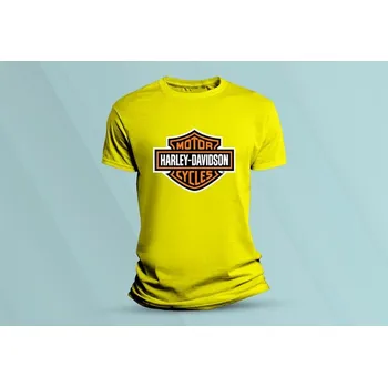 Chlapecké oblečení Bavlněné dětské tričko Harley-Davidson 9 Žlutá velikost 140 (9-11 let)
