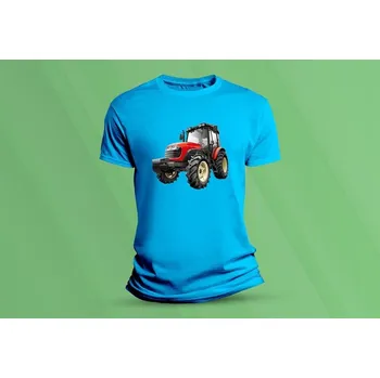 Chlapecké tričko Dětské bavlněné tričko Traktor. velikost 128 Azurová