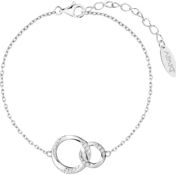 Náramek Stříbrný náramek se zirkony - kroužky - AP536-7915
