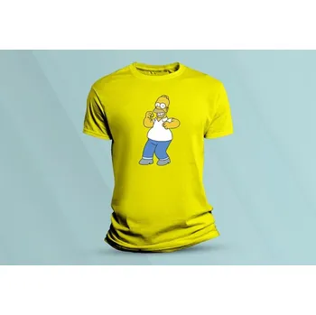 Dětské bavlněné tričko Homer Simpson. Žlutá velikost 104 (3-4 roky)