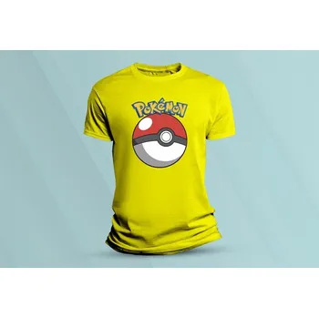 Dětská móda Dětské bavlněné tričko Pokémon. Žlutá velikost 152 (12-13 let)