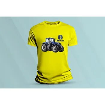Chlapecké tričko Dětské bavlněné tričko New Holland. Žlutá velikost 116 (5-6 let)