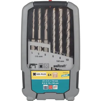 Vrták Wolfcraft Sada 6ks příklepový vrták SDS-plus ø5-10mm 7113000