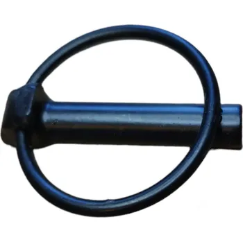 Tesařské kování Závlačka s kroužkem 10x45mm - černá