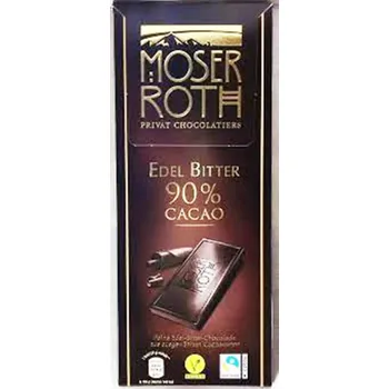 Čokoláda Moser Roth Hořká Čokoláda 90 Kakao 125g