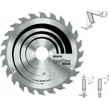 Pilový kotouč pilový kotouč na dřevo OPTILINE, 150x2,4x20mm-24WZ