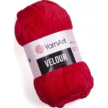 Příze YarnArt Velour příze velur: Velour 846 červená +doprava zdarma při nákupu nad 1990 Kč+dárek zdarma