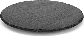 DekorStyle Round břidlicový podnos 28 cm černý