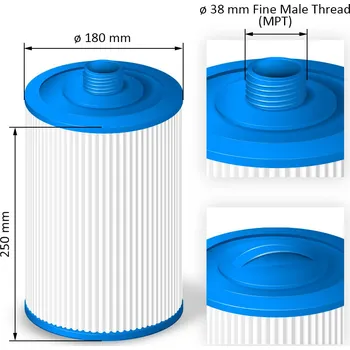 Bazénová filtrace Crystalline Pool Spa Filter Filtrační kartuše SC710