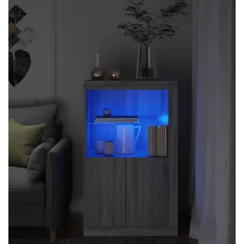 Komoda vidaXL Odkládací skříňka s LED osvětlením kompozitní dřevo [836624] Barva: šedá sonoma