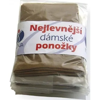 Dámské ponožky Ponožky silonkové Novia PAD A90 - balení 10 párů Barva: hnědá 1420, Velikost: 25-27, Balení: 10 párů