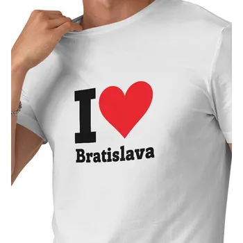Pánské triko - I love Bratislava 3XL
