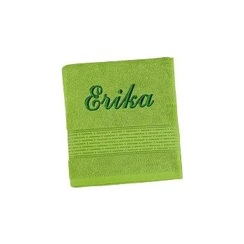 Osuška Osuška se jménem - pruh - olivová 70x140 cm olivová