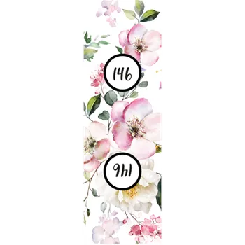 Velikostní štítek na oblečení set 10ks - letní květiny 146