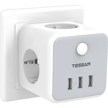 rozbočovací zásuvka Tessan Wall Socket TS-301-DE bílá