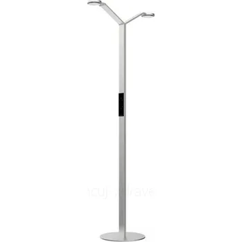 Stojací lampa Podlahová lampa Twin Radial Luctra stříbrná