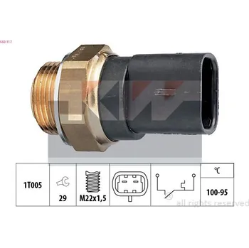 Ventilátor topení a klimatizace Teplotní spínač, větrák chladiče KW 550 117