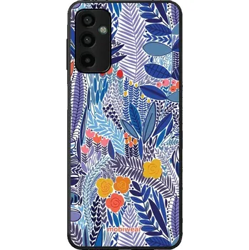 Pouzdro na mobilní telefon Prémiový lesklý kryt Mobiwear Glossy na mobil Samsung Galaxy M23 5G - G037G - Modrá květena - VÝPRODEJ (Mobiwear Glossy obal, pouzdro, kryt na mobilní telefon Samsung Galaxy M23 5G - G037G - Modrá květena)