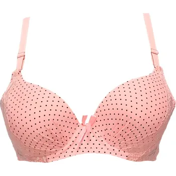 Podprsenka Numberoplus Dámská podprsenka s puntíky Barva: Lososová, Velikost: 80C