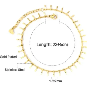 Náramek Elegantní náramek na nohu z chirurgické oceli - 67G