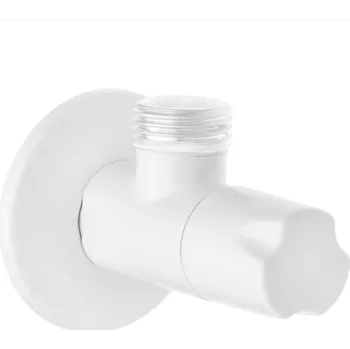 Ventil Invena Invena, úhlový ventil s keramickou hlavou 1/2" X 1/2", bílá matná, INV-ZW-49-01B-W