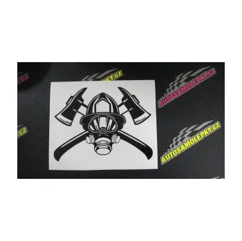 Samolepící dekorace SAMOLEPKA Hasič 014 (17 - šedá) NA AUTO, NÁLEPKA, FÓLIE, POLEP, TUNING, VLASTNÍ TEXT, TISK, AUTOSAMOLEPKY.cz, POLEPY, OBRÁZEK, LOGO, SAMOLEPKY