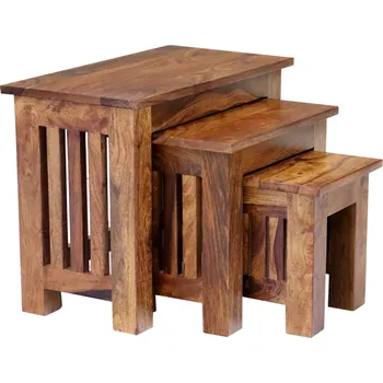 Úložný box AV interiery Odkládací stolky RAMI OST, indický nábytek z masivu Odstín palisandru: natural