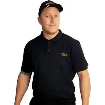 Rybářské oblečení Polokošile Sportex Classic s Logem Černá Velikost M