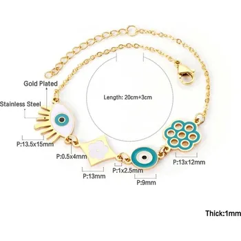 Náramek Luxusní náramek s přívěsky - 370G