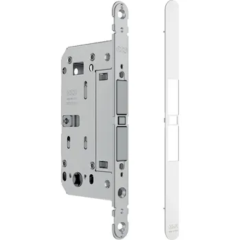 Dveřní kování AGB - Magnetický zámek TOUCH & CLOSE PZ s krytkou - 60 PZ otvor pro vložku WS - Bílá matná