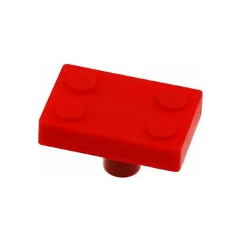 Nábytkové kování GTV Rukojeť gumová Block červená