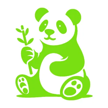 Samolepící dekorace SAMOLEPKA Panda 011 levá s bambusovou větvičkou (04 - zelená kawasaki) NA AUTO, NÁLEPKA, FÓLIE, POLEP, TUNING, VLASTNÍ TEXT, TISK, AUTOSAMOLEPKY.cz, POLEPY, OBRÁZEK, LOGO, SAMOLEPKY