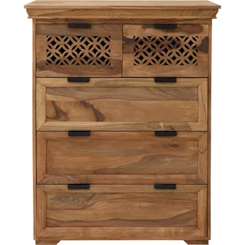 Komoda AV interiery Komoda MIRA KMT 90x45x120 z masívu palisandru Odstín palisandru: super natural