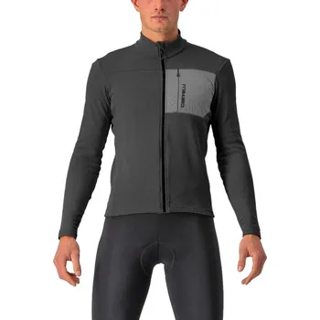 cyklistický dres Dres Castelli Unlimited Trail pánské dlouhý tmavě šedá XL