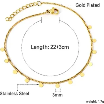 Náramek Elegantní náramek na nohu z chirurgické oceli - 151G