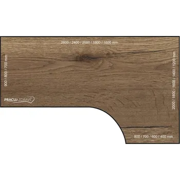 Kuchyňská pracovní deska Rohová deska EXLUSIVE Dub Halifax tabakový