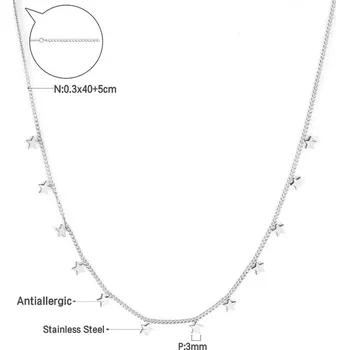 Náhrdelník Dámský náhrdelník s přívěskem - hvězda stříbrná