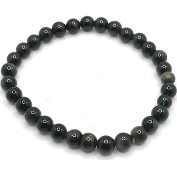 Náramek Zlatý obsidián náramek – ochranný kámen, 6mm korálky