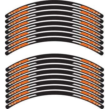 Polep vozidla SEFIS sada 4-dílných polepů EASY na kola motocyklu oranžová